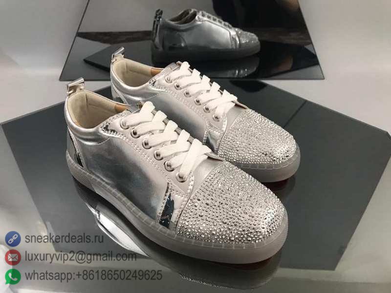 CHRISTIAN LOUBOUTIN UNISEX LOW SNEAKERS SILVER D8010285